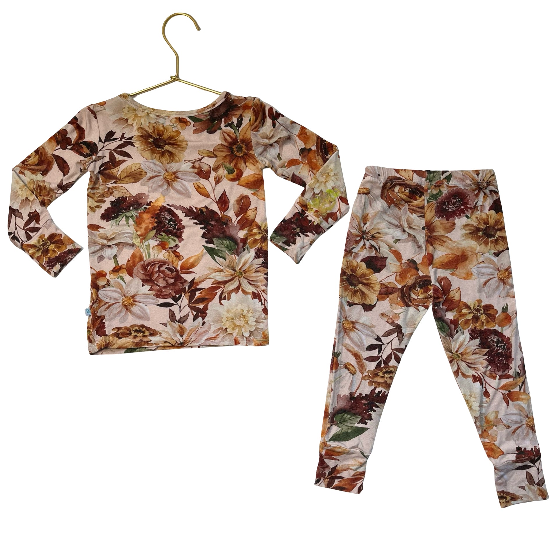 Posh Peanut Floral 2 Piece PJ Set - Size 2T