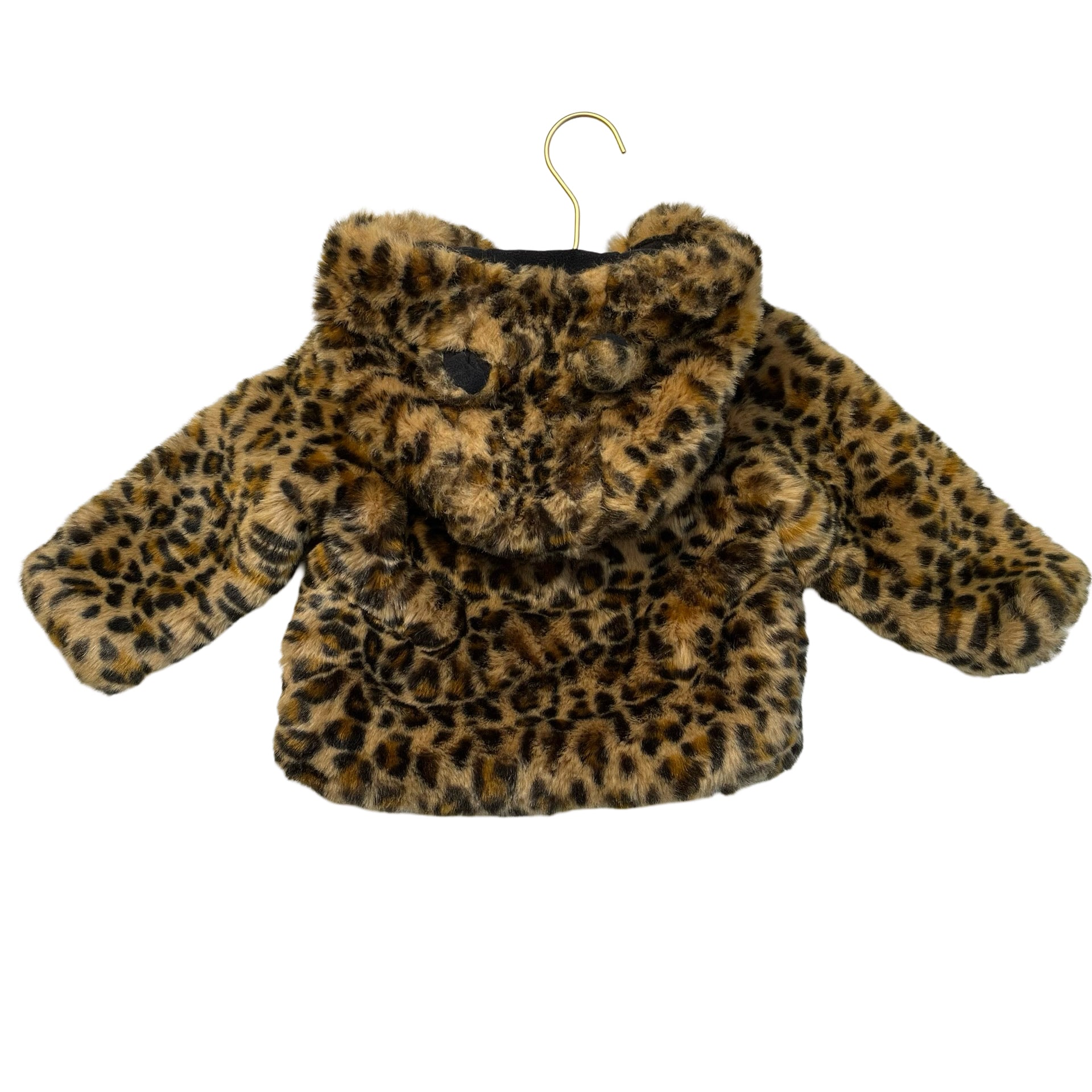 Baby Gap Faux Fur Leopard Hooded Jacket - Size 18-24 Mo