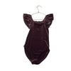 Zara Plum Velvet Bodysuit - Size 9