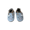 Robeez Gray & Copper Leather Bunny Soft Sole Shoes New in Box - Size 0-6 Mo
