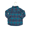 Hanna Andersson Teal & Navy Plaid Flannel Button Down Shirt - Size 2T