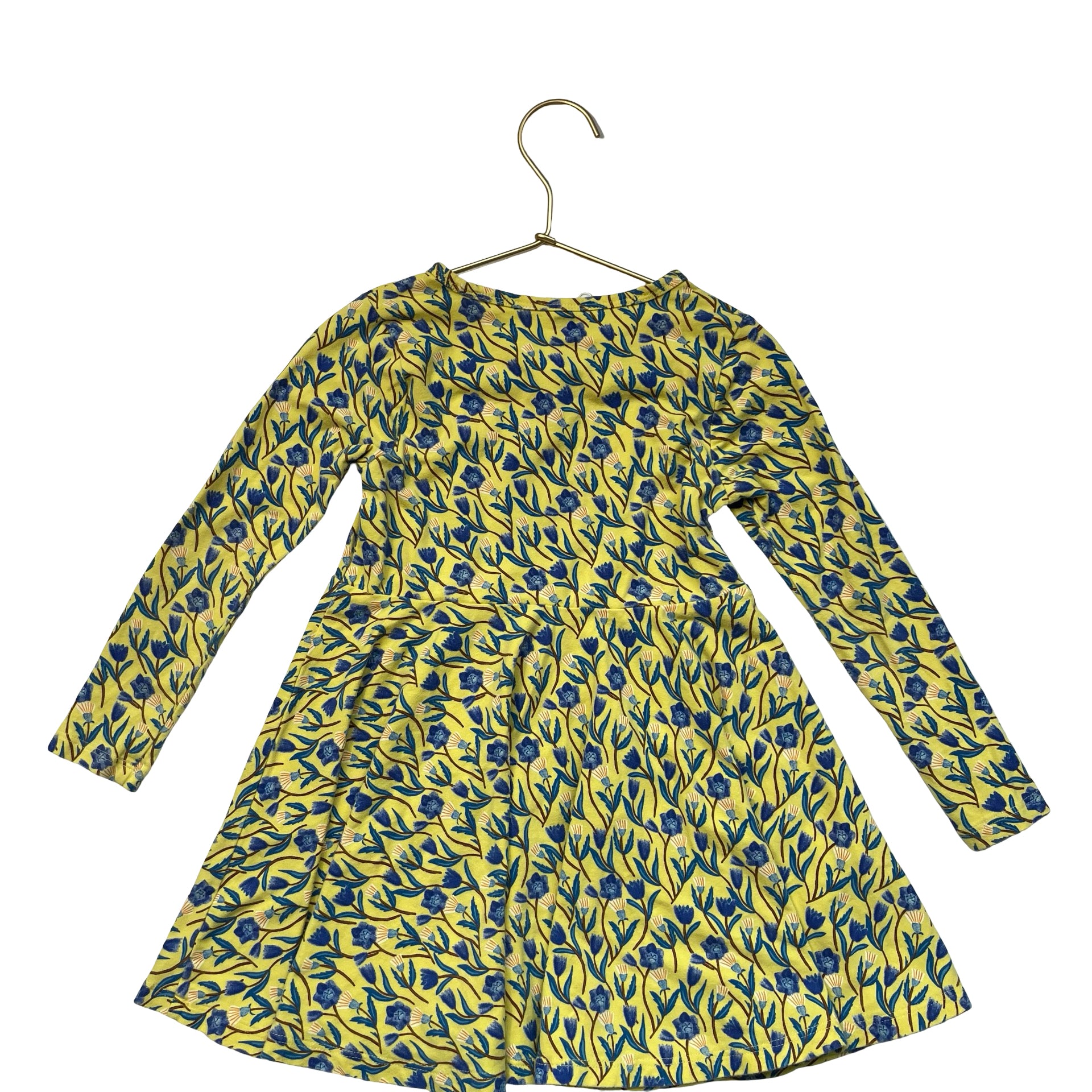 Tea Collection Yellow & Blue Floral Dress - Size 3