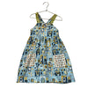 Misha & Puff Blue Print Dress - Size 6Y