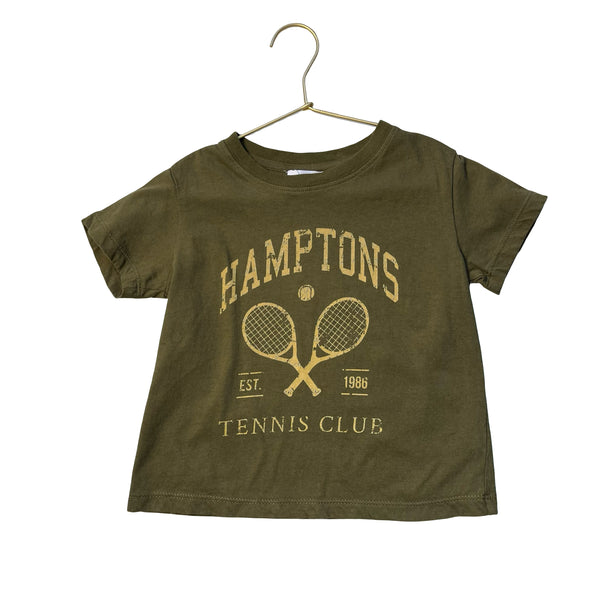 12PM Olive Green 'Hamptons Tennis Club' T-Shirt - Size S 4