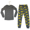 Family Feeling Gray & Yellow Construction Truck Print PJ Set - Size 5