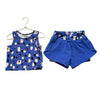 Hanna Andersson Purple Abstract Dot Print Athletic Tank & Shorts Set - Size 6-7