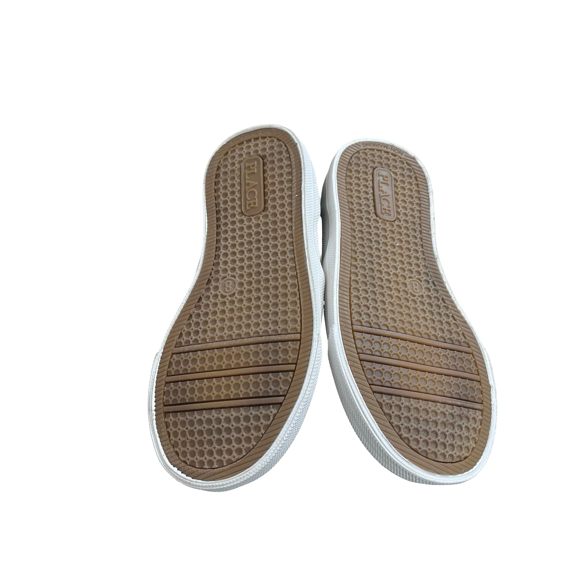 Children's Black Canvas Slip-On Sneakers - Size 8