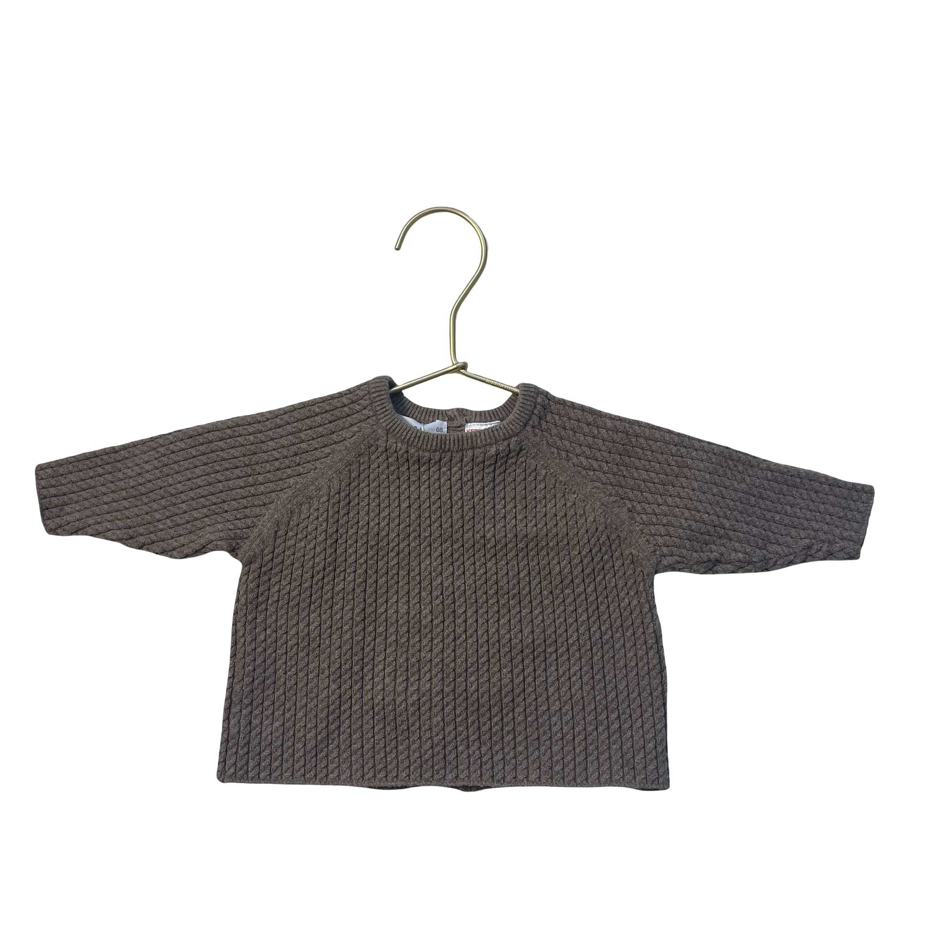 Zara Taupe Cable Knit Sweater - Size 3-6 Mo