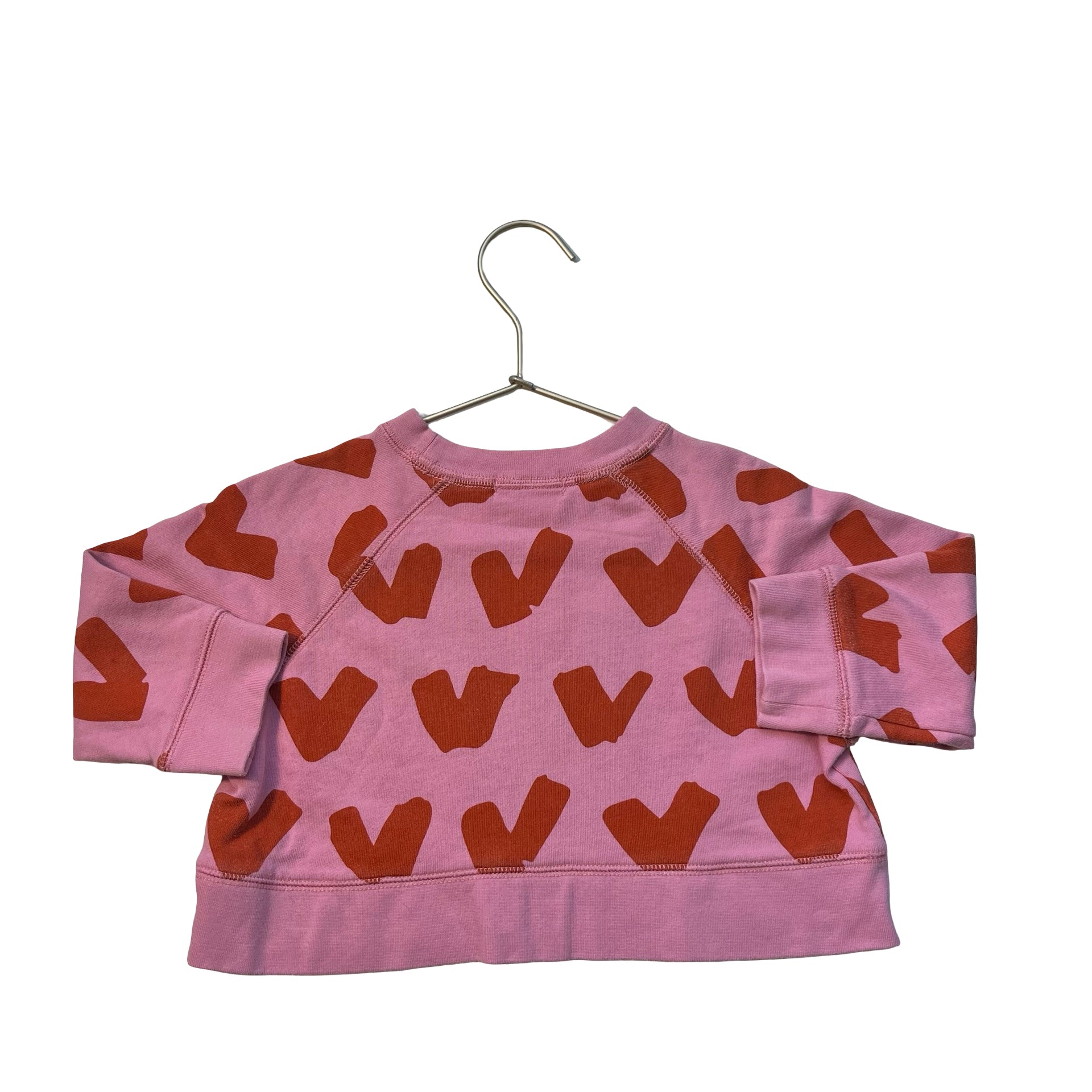 Stella McCartney Pink & Red Abstract Heart Sweatshirt - Size 2