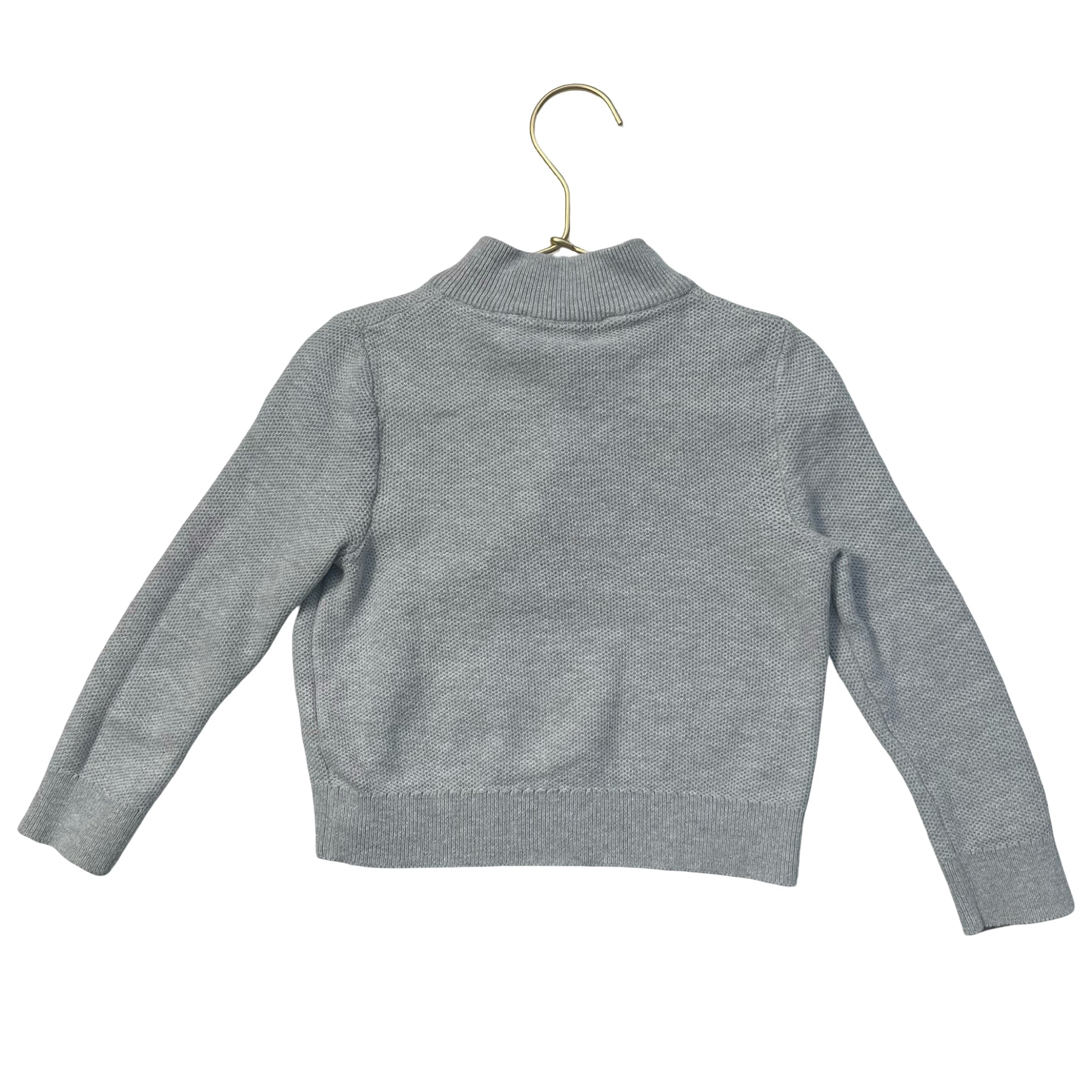 Vineyard Vines Gray Cotton Quarter-Zip Sweater - Size 2T
