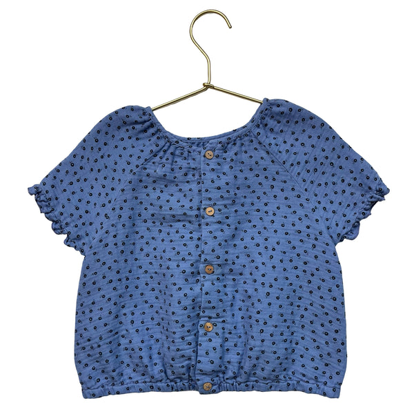 Zara Purple & Black Flower Print Top - Size 3-4