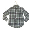 Janie and Jack Green, Navy, Ivory Plaid Button Down Shirt - Size 3