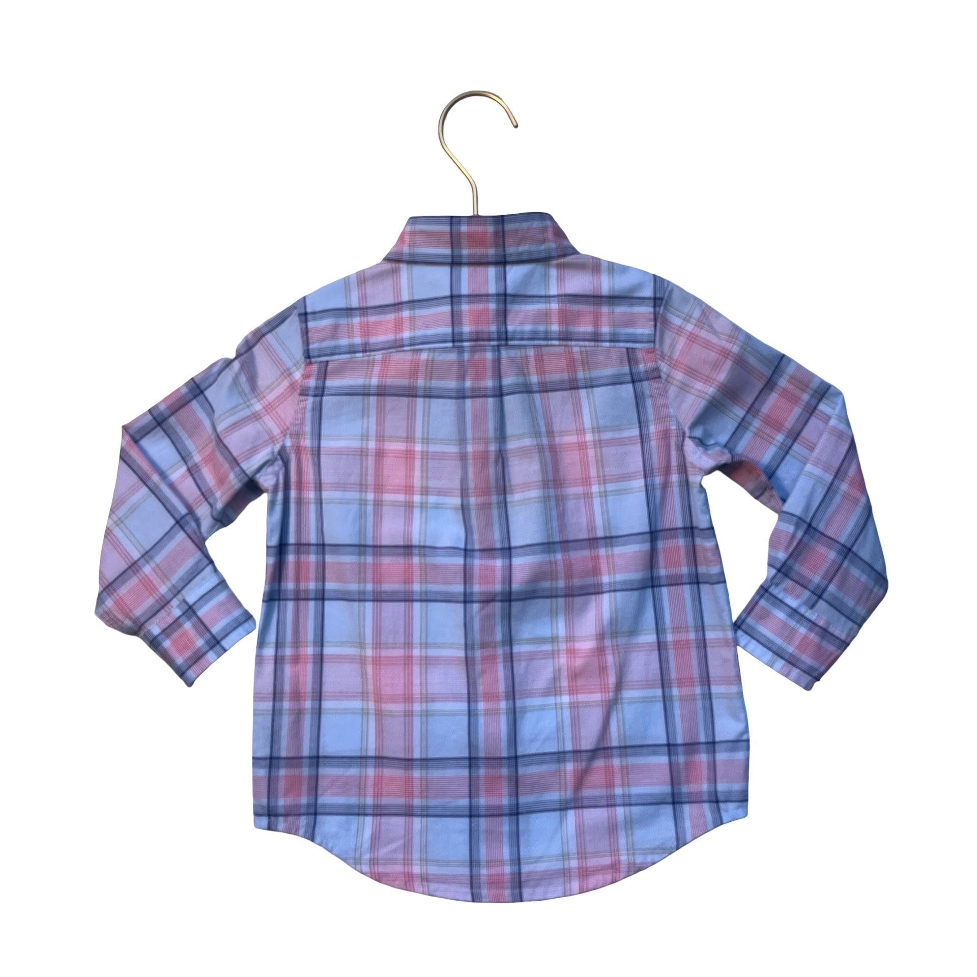 Janie and Jack Light Blue & Pastel Button Down Shirt - Size 18-24 Mo