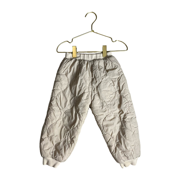Zara Ivory Quilted Joggers - Size 2/3