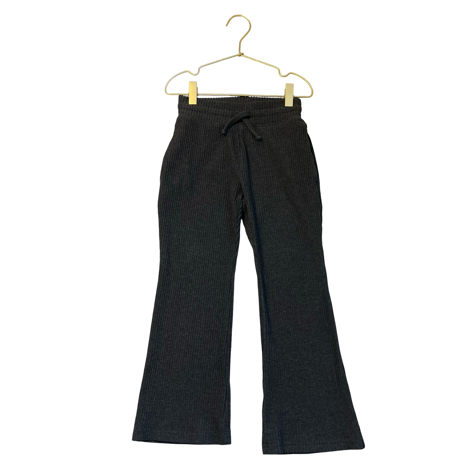 Abercrombie Kids Dark Gray Ribbed Flare Pants - Size 5-6