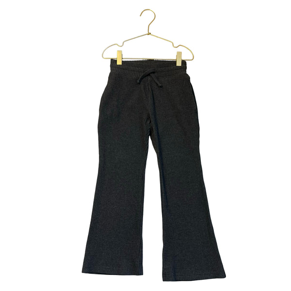 Abercrombie Kids Dark Gray Ribbed Flare Pants - Size 5-6