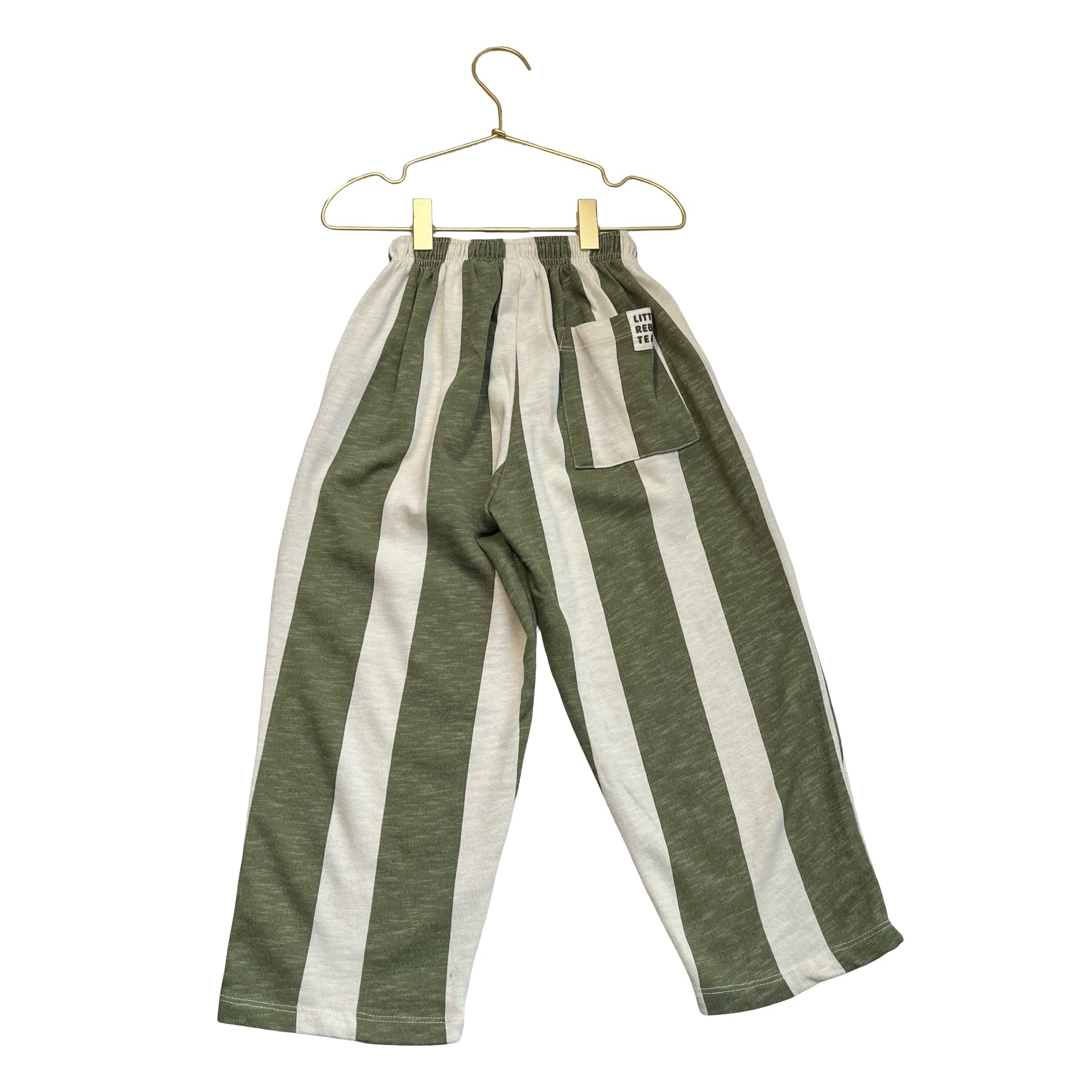 Zara Green & Ivory Striped Pants - Size 5