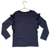 Tea Collection Navy Ruffle Top - Size 7