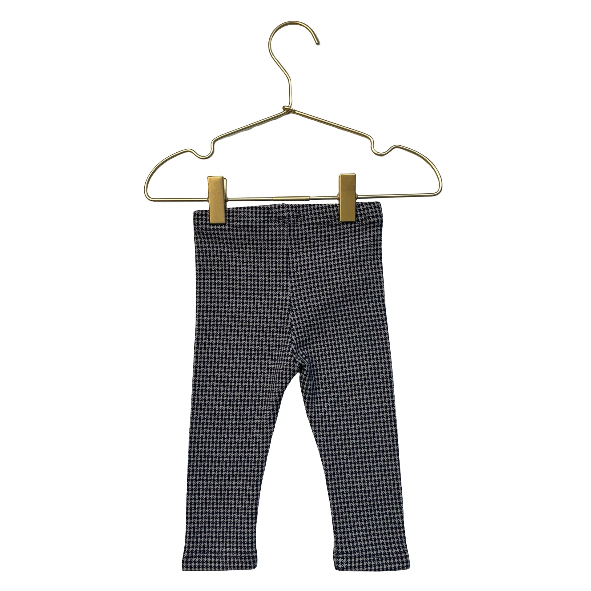 Ikks Navy & Ivory Houndstooth Leggings - Size 6 Mo