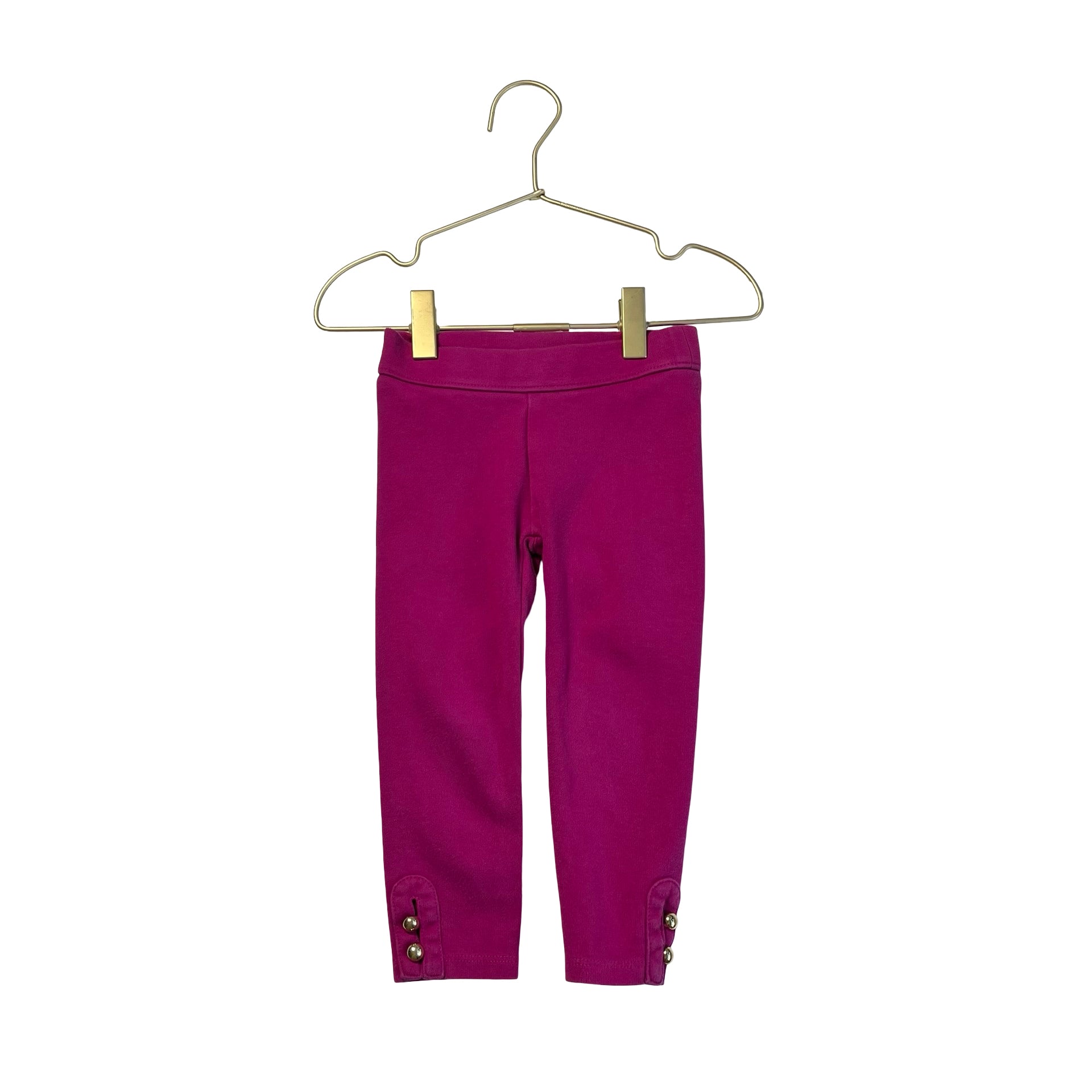Janie and Jack Pink Gold Button Leggings - Size 2T