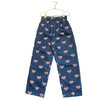 Konges Slojd Denim & Pink Heart Print Wide-Leg Pants - Size 8-9Y