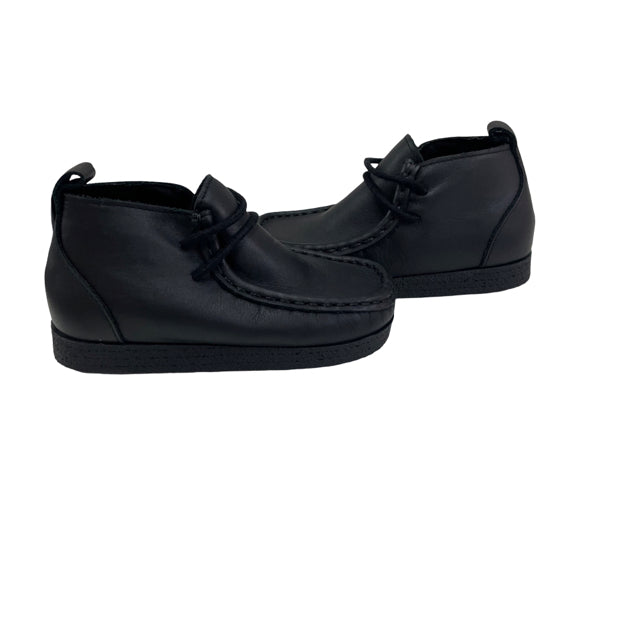 Zara Black Tie Ankle Boots - Size 8 (24)