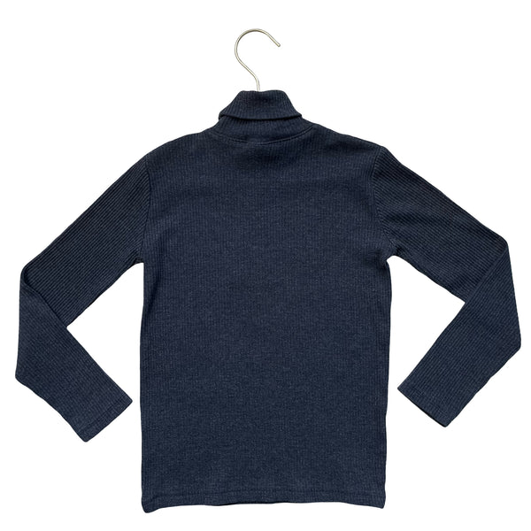 Zara Heather Navy Ribbed Turtleneck - Size 9