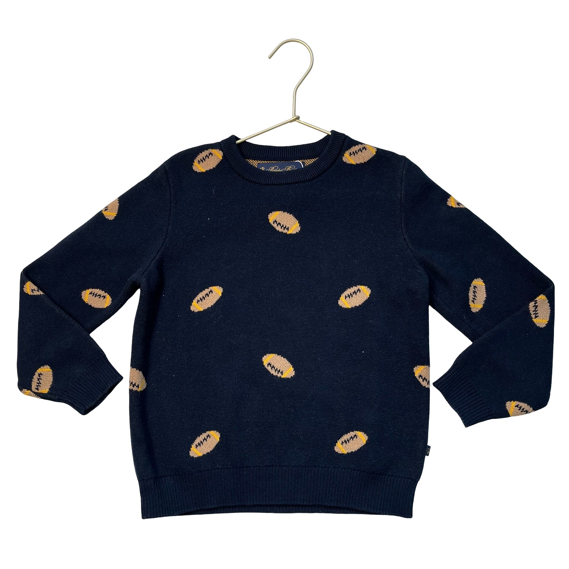 Brooks Brothers Navy Football Cotton Sweater - Size 6Y