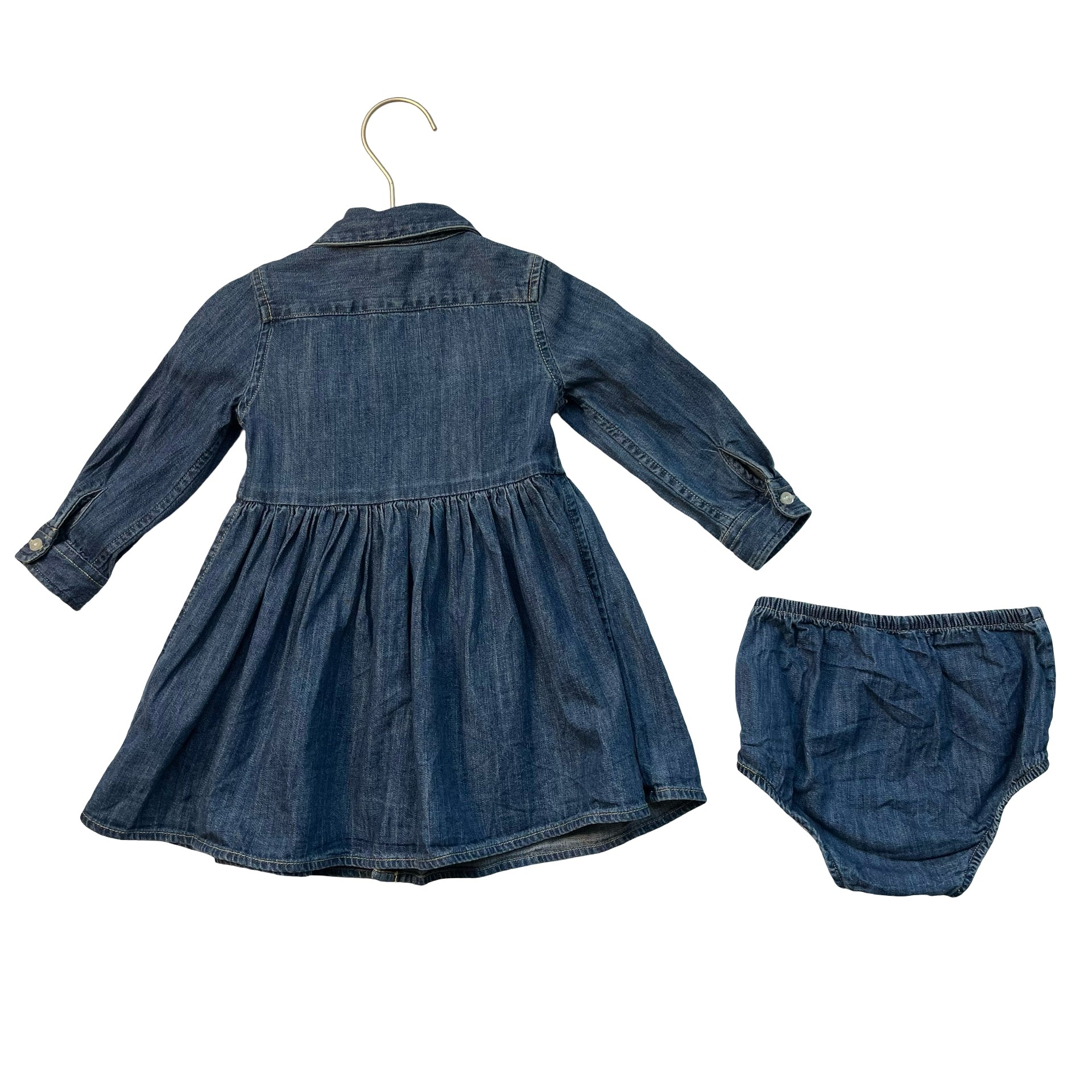 Ralph Lauren Denim Shirt Dress & Bloomers - Size 9 Mo