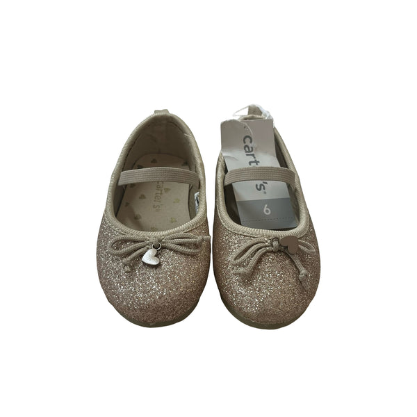 Carter's Gold Glitter Shoes with Tags - Size 6