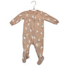 Petit Lem Peach Bunny Print Footed One-Piece PJ - Size 6 Mo