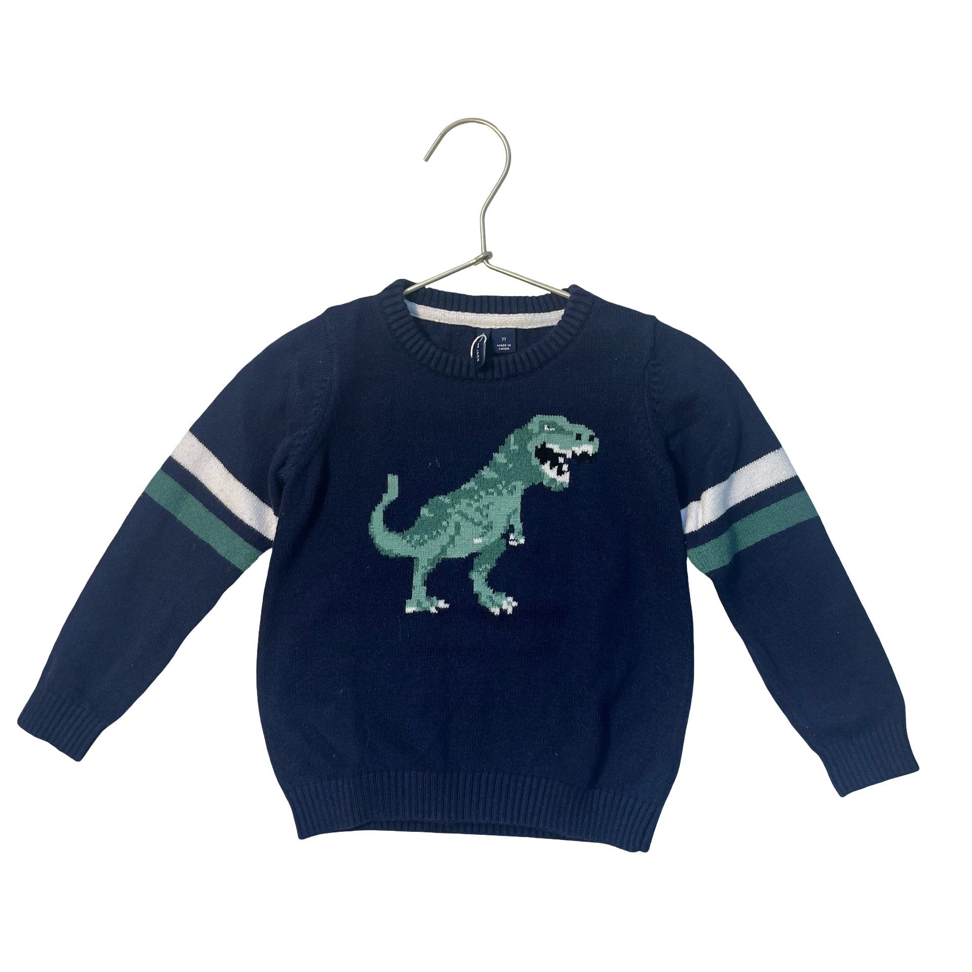 Janie and Jack Navy Dinosaur Sweater - Size 2T
