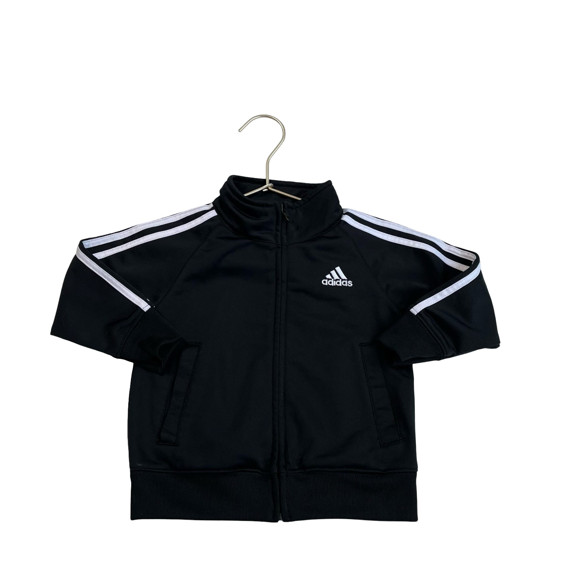 Adidas Black Athletic Track Jacket - Size 12 Mo