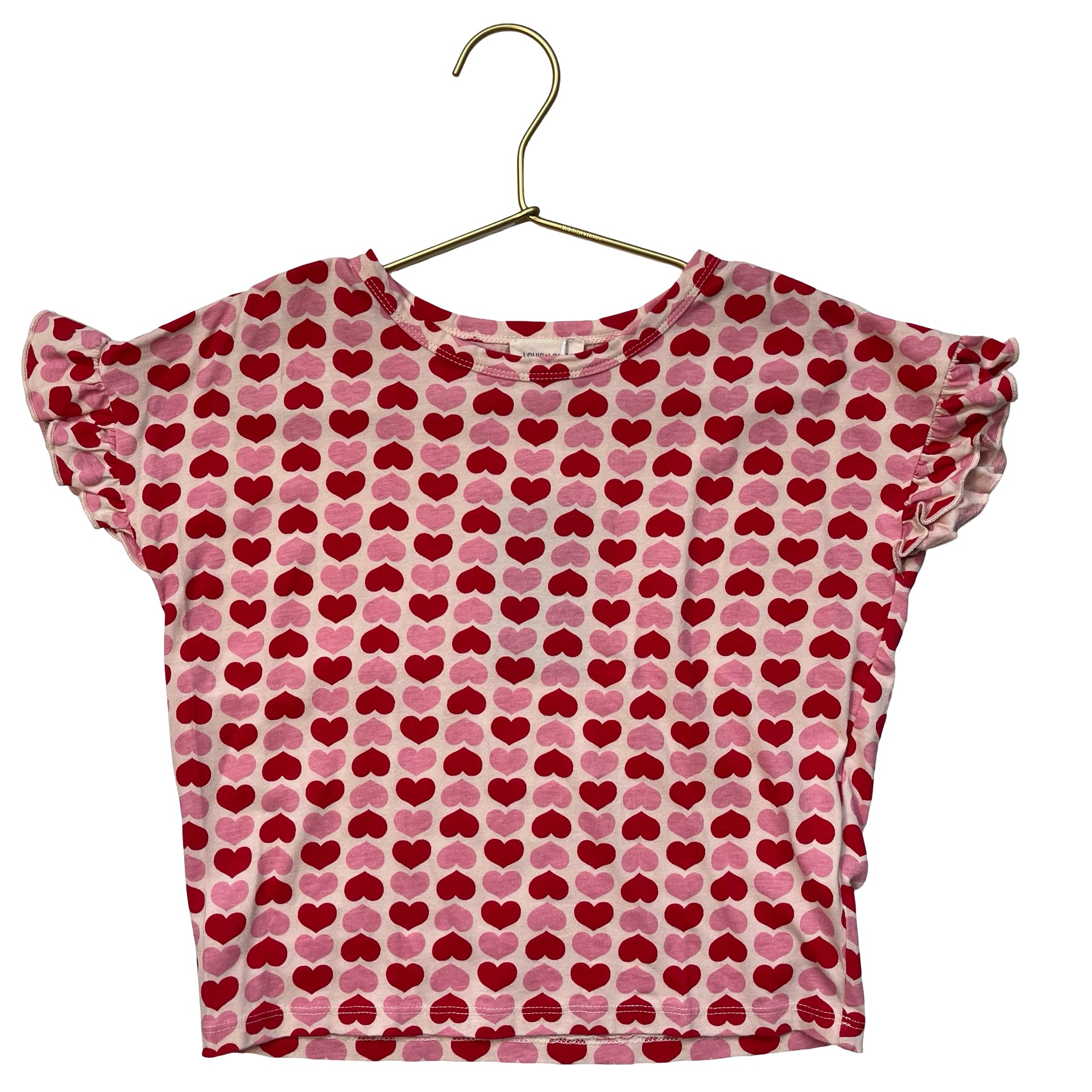 Louis Louise Pink & Red Heart Shirt - Size 6
