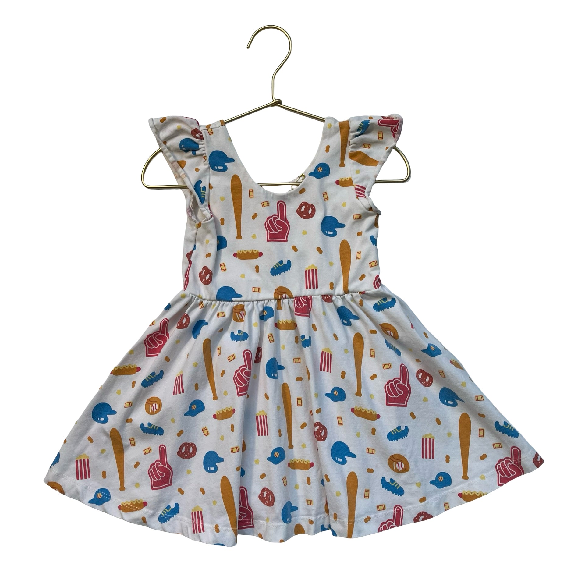 Monica + Andy Baseball Theme Pattern Dress - Size 2