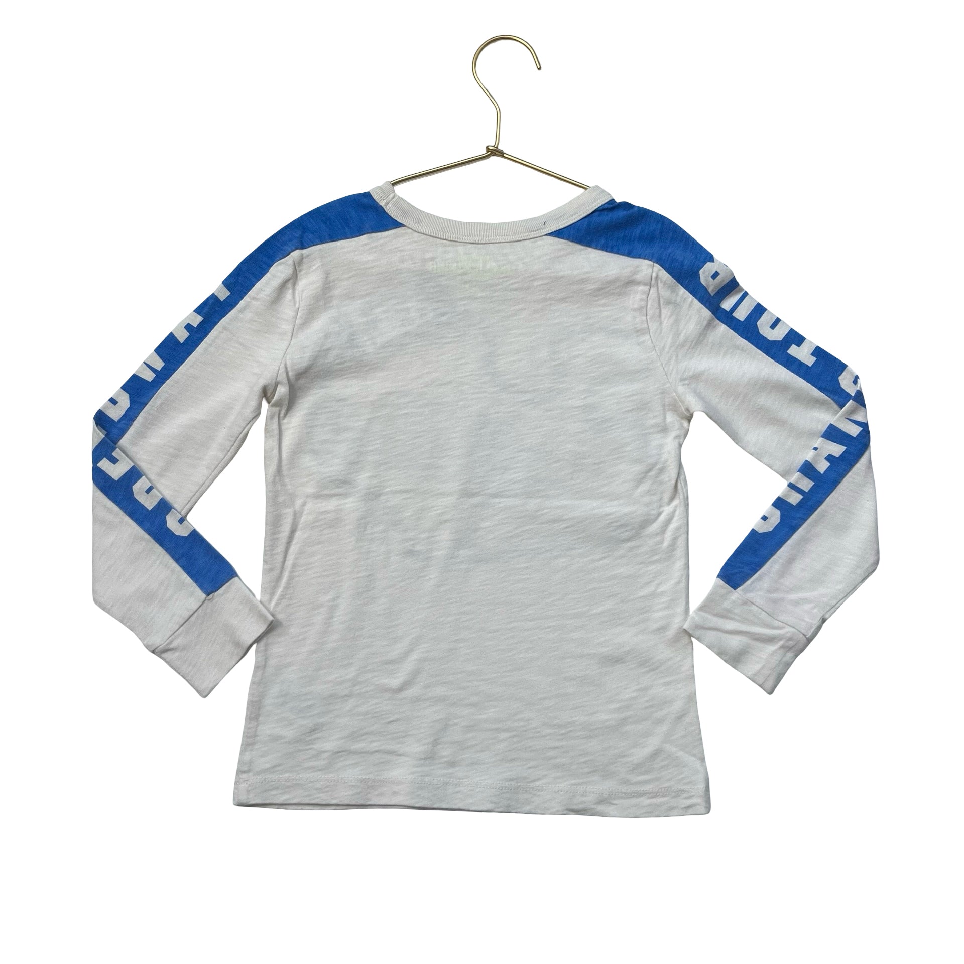 Crewcuts Ivory, Blue, Gold Race Car Graphic Shirt - Size 4-5