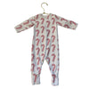 Monica + Andy Ivory & Red Candy Cane Print One-Piece - Size 3-6 Mo