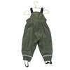 Zara Fleece-Lined Olive Green Rain Bib - Size 1.5Y
