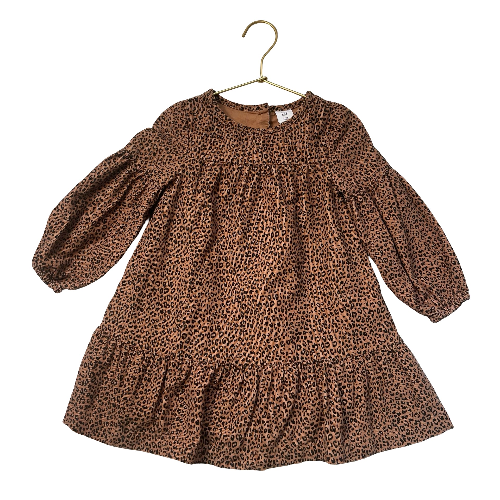 Baby Gap Brown Leopard Print Corduroy Dress - Size 3