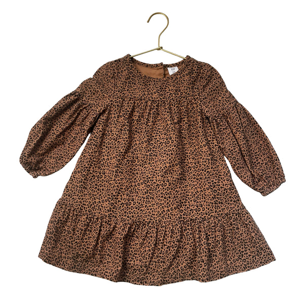 Baby Gap Brown Leopard Print Corduroy Dress - Size 3
