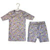 Hanna Andersson Lavender Butterfly Print PJ Set - Size 6-7