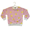 PH Play Petite Hailey Pink Check & Yellow Smiley Flower Print Sweatshirt - 8