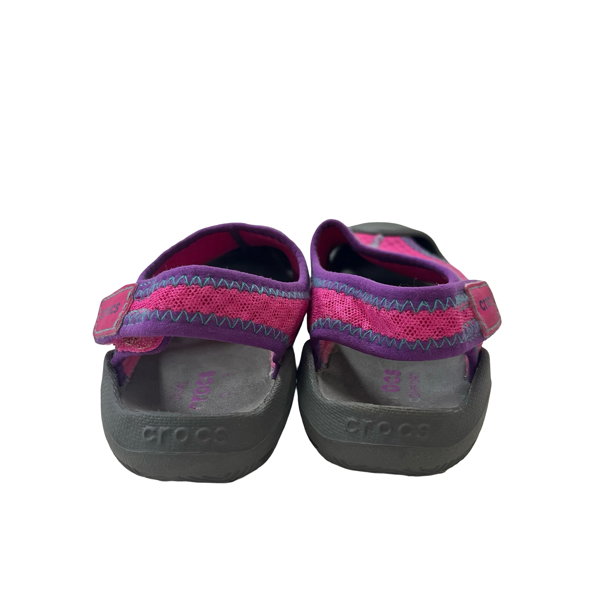 Crocs Pink Mesh Closed-Toe Sandals - Size C12