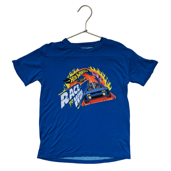 Bums & Roses x Hot Wheels Blue Graphic T-Shirt - Size 5-6Y