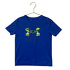 Under Armour Blue & Lime Logo Athletic T-Shirt - Size 5