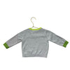 Jacadi Gray & Green Headphone Bird Sweater - Size 12 Mo