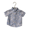 Janie and Jack White & Blue Bunny Toile Print Button Down Shirt - Size 6-12 Mo