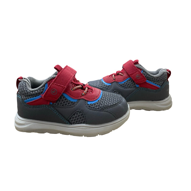 Stride Rite Gus Gray & Red Sneakers - Size 6M