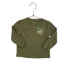 Carter's Olive Waffle 'Sharktastic' Graphic Shirt - Size 18 Mo