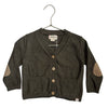 Me & Henry Olive Green V-Neck Cotton Cardigan Sweater - Size 6-9 Mo